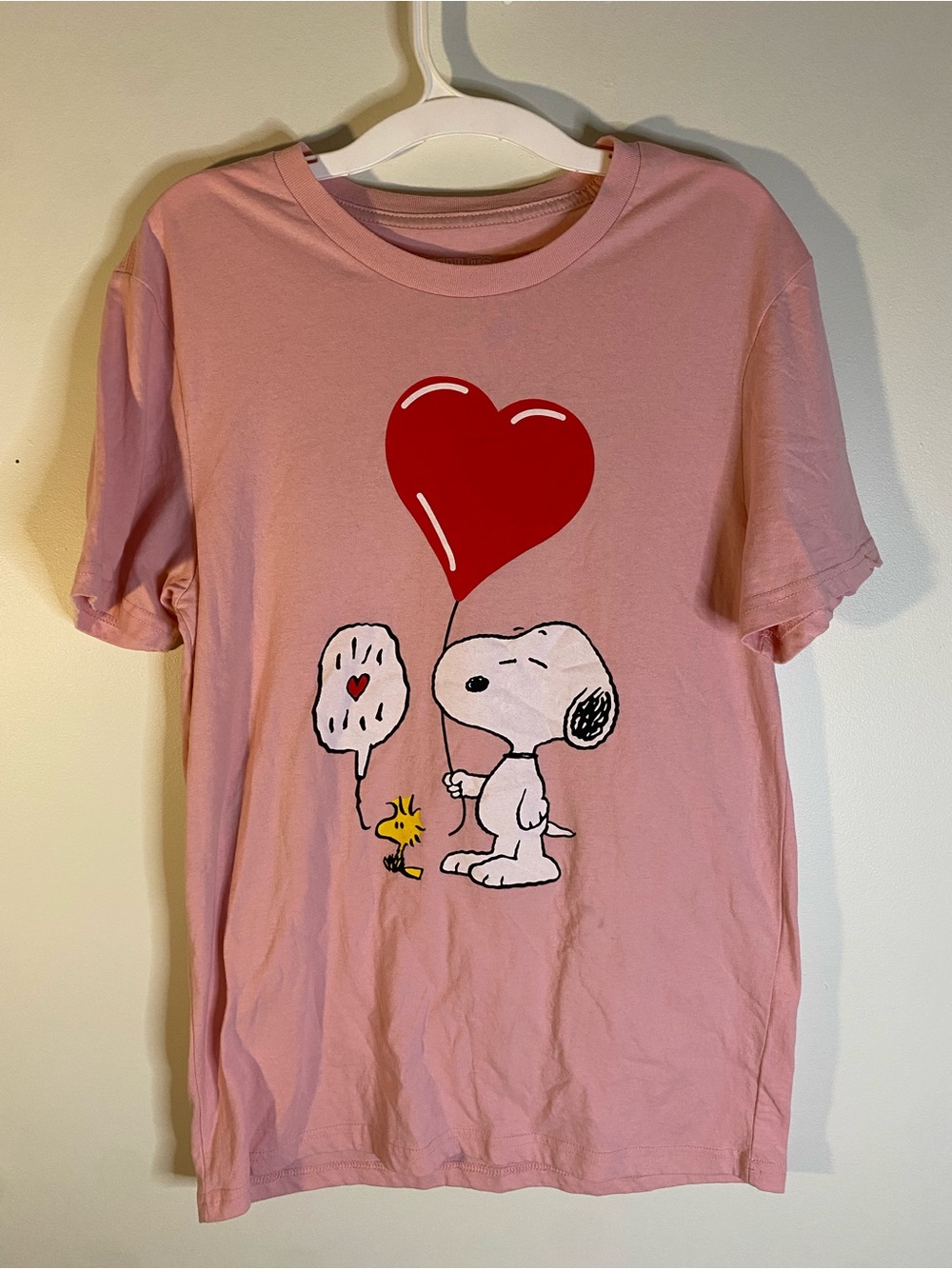 Peanuts Pink Valentine’s Graphic Crewneck Tee